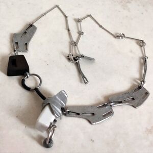 Anne Marie Chagnon Geometric Pewter Necklace